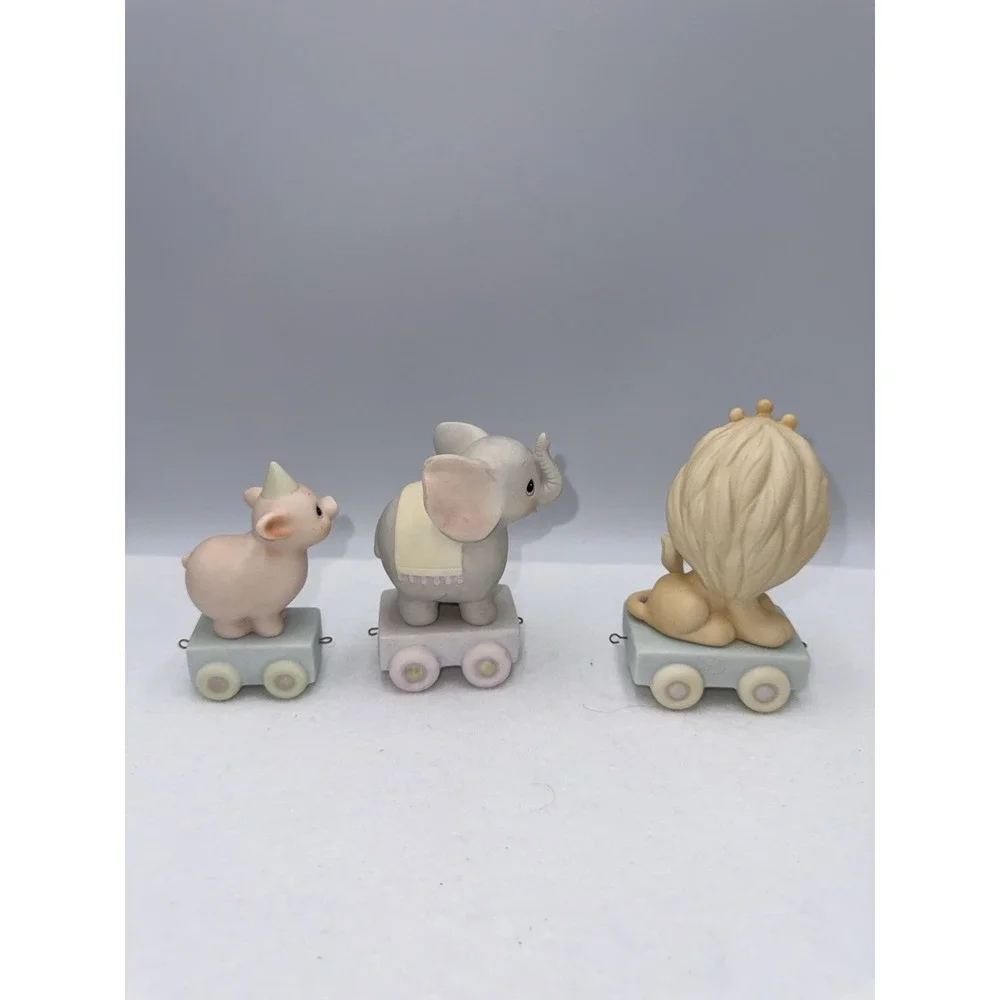 Enesco Precious Moments Birthday Train Newborn - 8‎ Yrs old & Clown VTG 1985